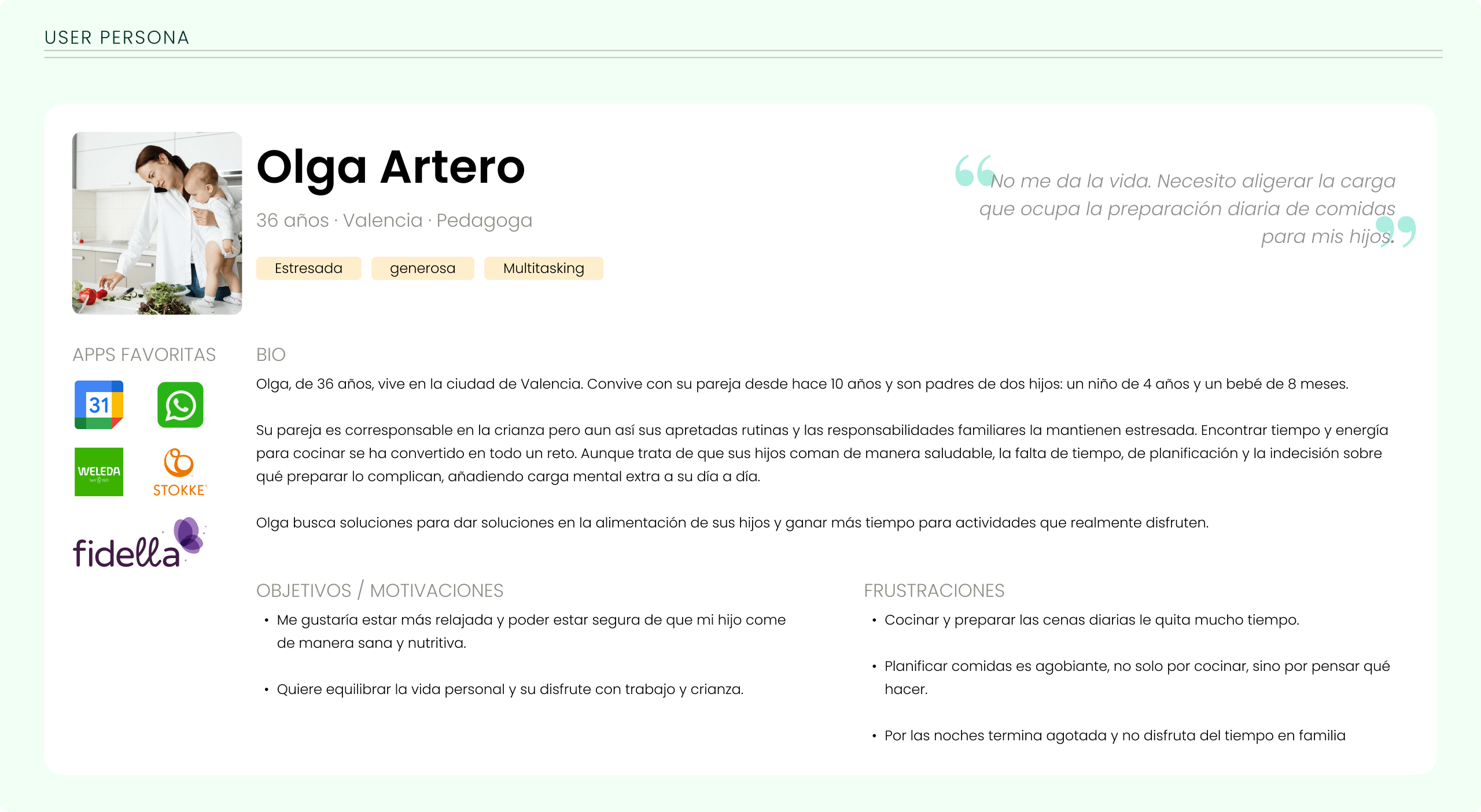 KidEats User Persona